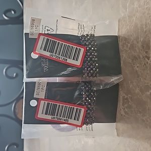 2 awesome iridescent purple rhinestone hair clips